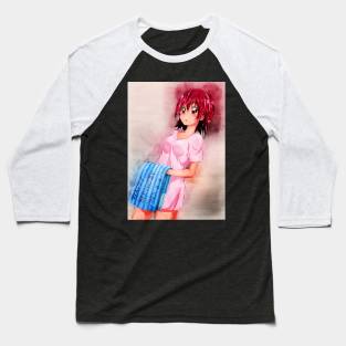 Aida Mana Anime Watercolor Baseball T-Shirt